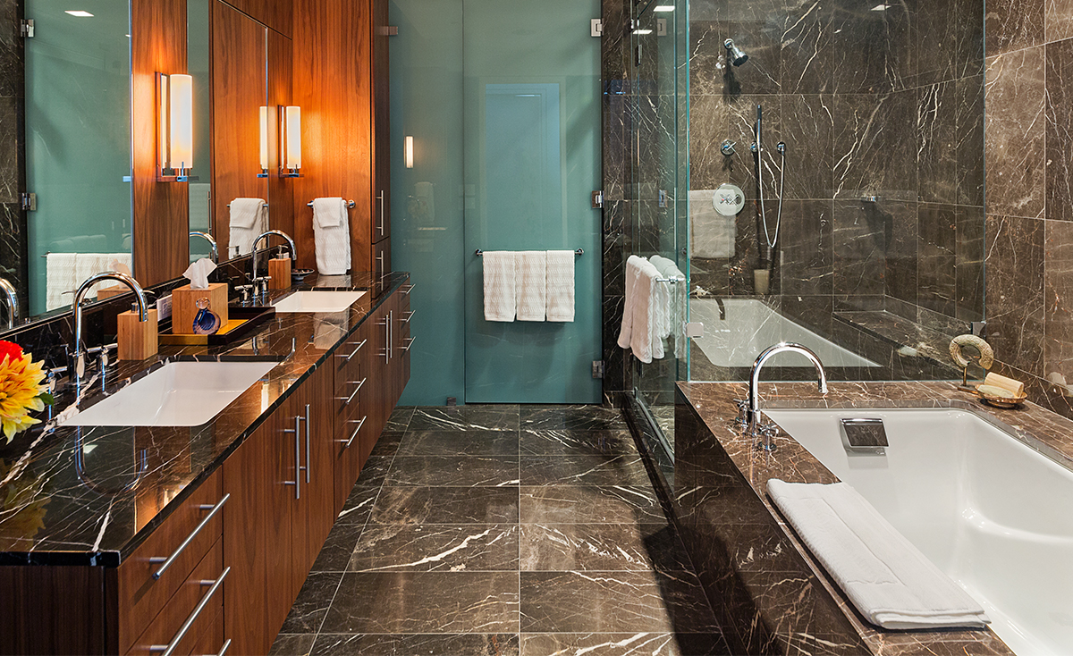 Museum Tower Condos for Sale Stone Tile Finishes